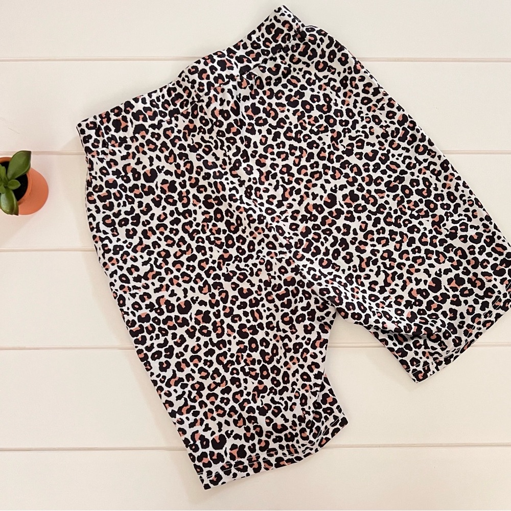 Leopard Cheetah Print Biker Shorts
